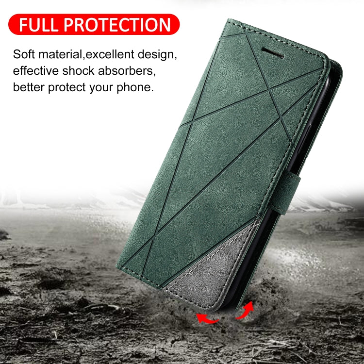 For Xiaomi Redmi Note 11S Skin Feel Splicing Leather Phone Case