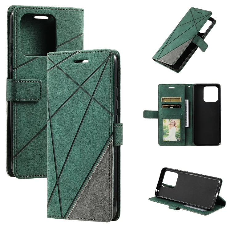 For Xiaomi Redmi 10C 4G Global/10 India Skin Feel Splicing Leather Phone Case
