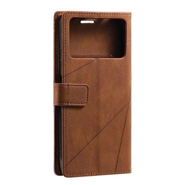 For Xiaomi Poco M4 Pro 5G Skin Feel Splicing Leather Phone Case