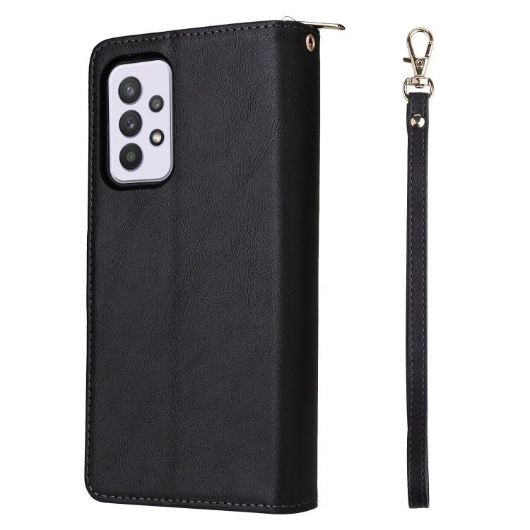 For Samsung Galaxy A33 5G 9 Card Slots Zipper Wallet Bag Leather Phone Case