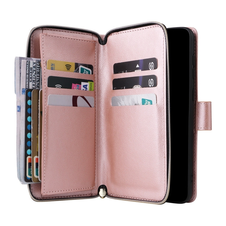 For Samsung Galaxy A53 5G 9 Card Slots Zipper Wallet Bag Leather Phone Case
