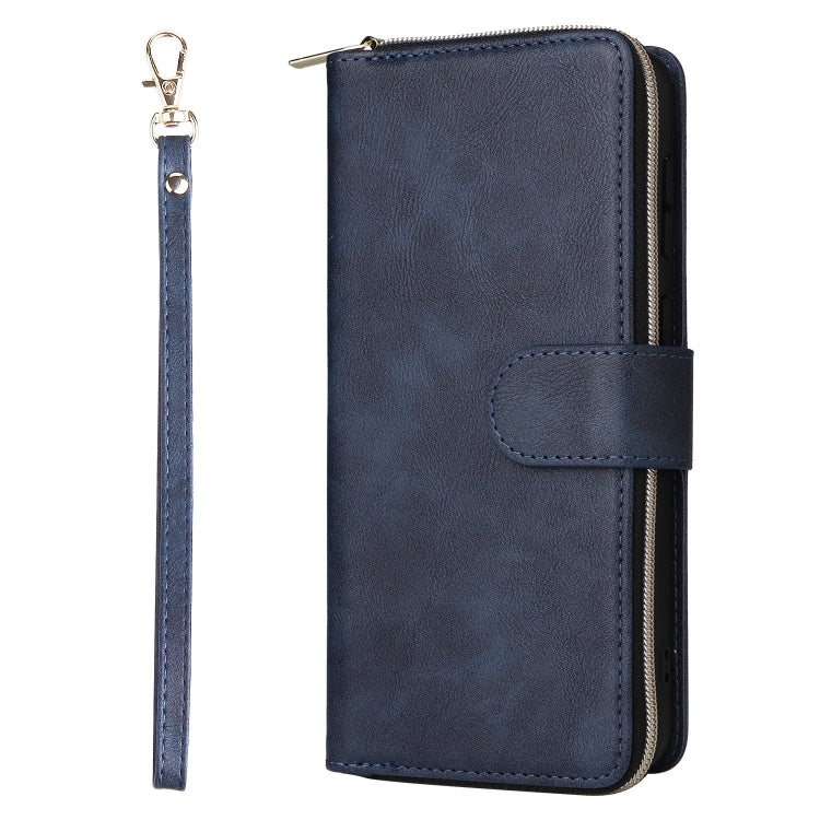 For Samsung Galaxy A53 5G 9 Card Slots Zipper Wallet Bag Leather Phone Case