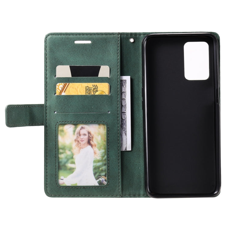 For OPPO Realme 8i Skin Feel Splicing Leather Phone Case