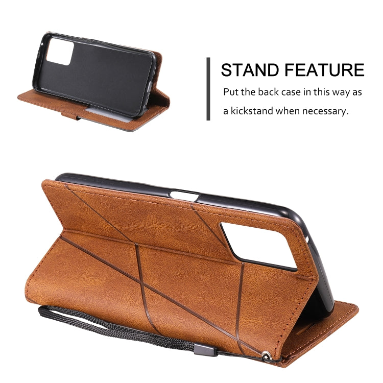 For OPPO Realme 9 Pro Skin Feel Splicing Leather Phone Case