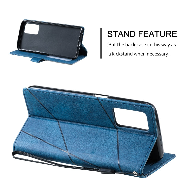 For OPPO A55s 5G Skin Feel Splicing Leather Phone Case