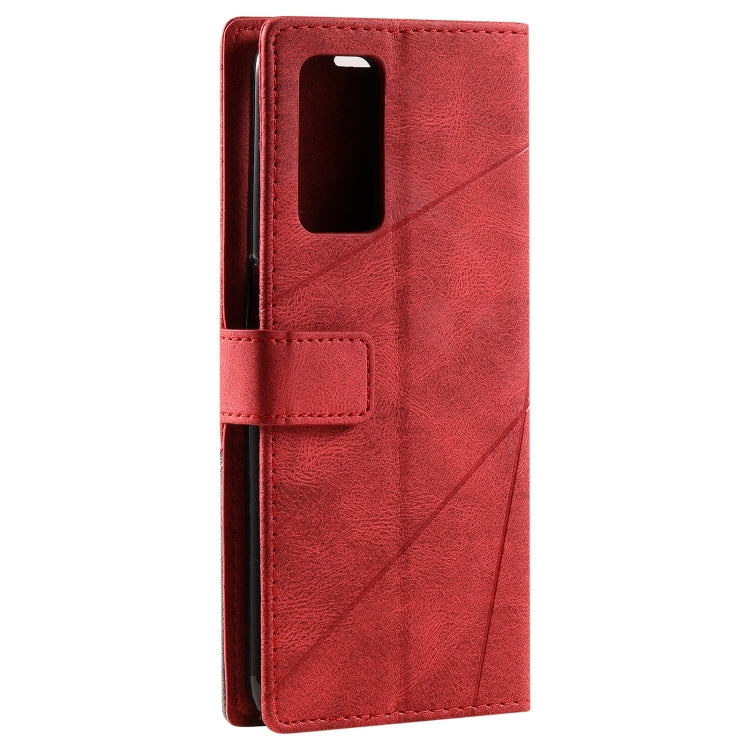For OPPO A55s 5G Skin Feel Splicing Leather Phone Case