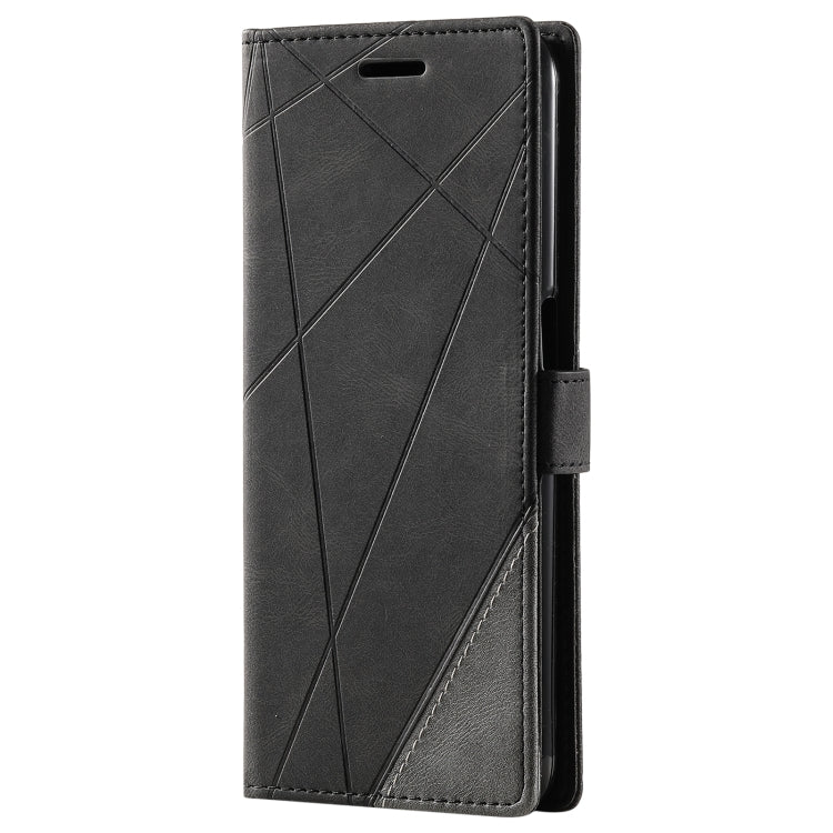 For OPPO A55s 5G Skin Feel Splicing Leather Phone Case