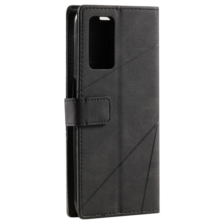 For OPPO A55s 5G Skin Feel Splicing Leather Phone Case