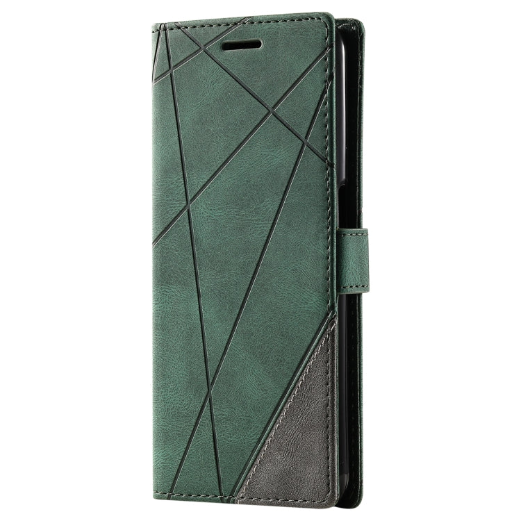For OPPO A55s 5G Skin Feel Splicing Leather Phone Case