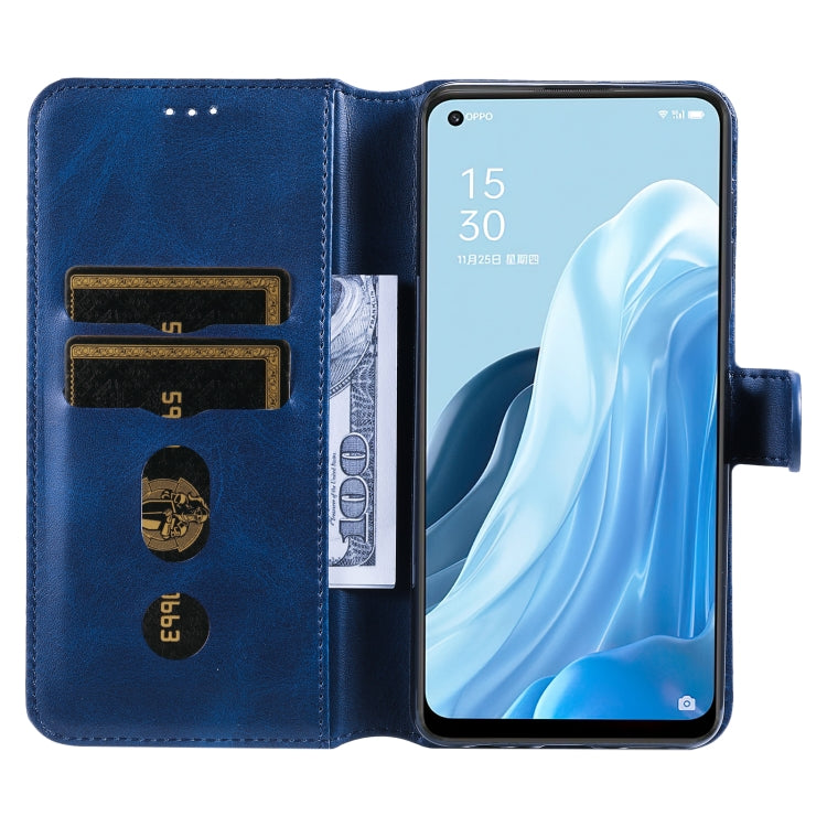 For OPPO Reno7 SE 5G Classic Calf Texture Flip Leather Case