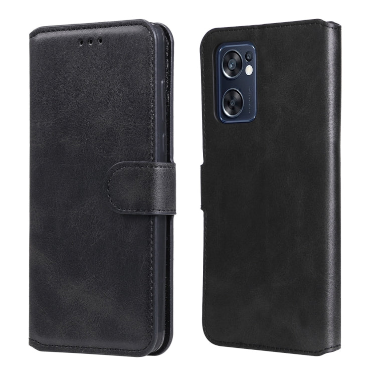 For OPPO Reno7 SE 5G Classic Calf Texture Flip Leather Case