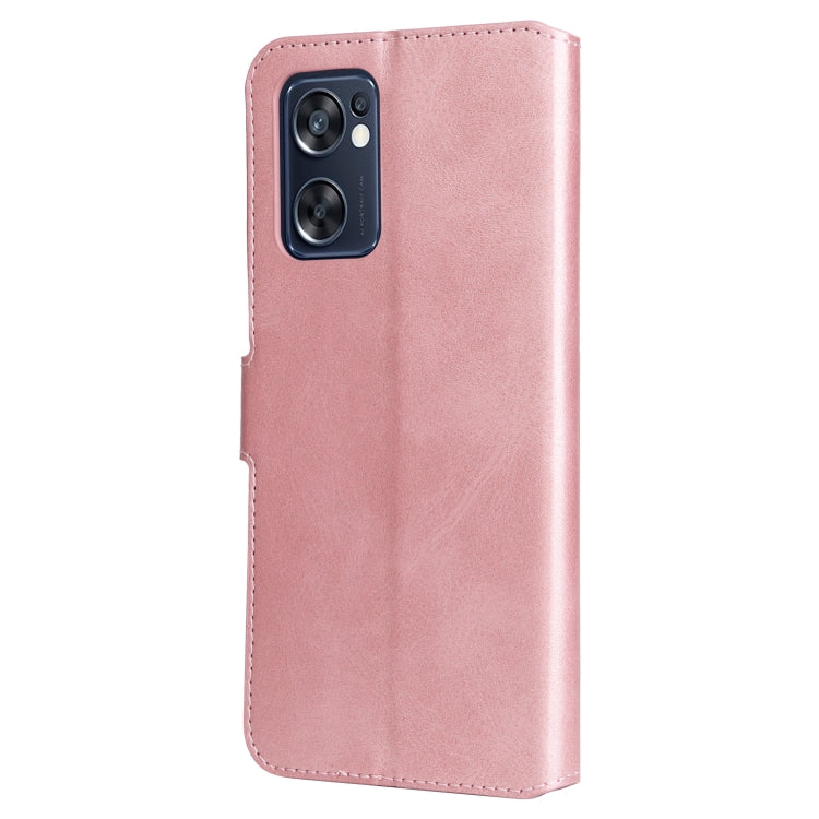 For OPPO Reno7 SE 5G Classic Calf Texture Flip Leather Case