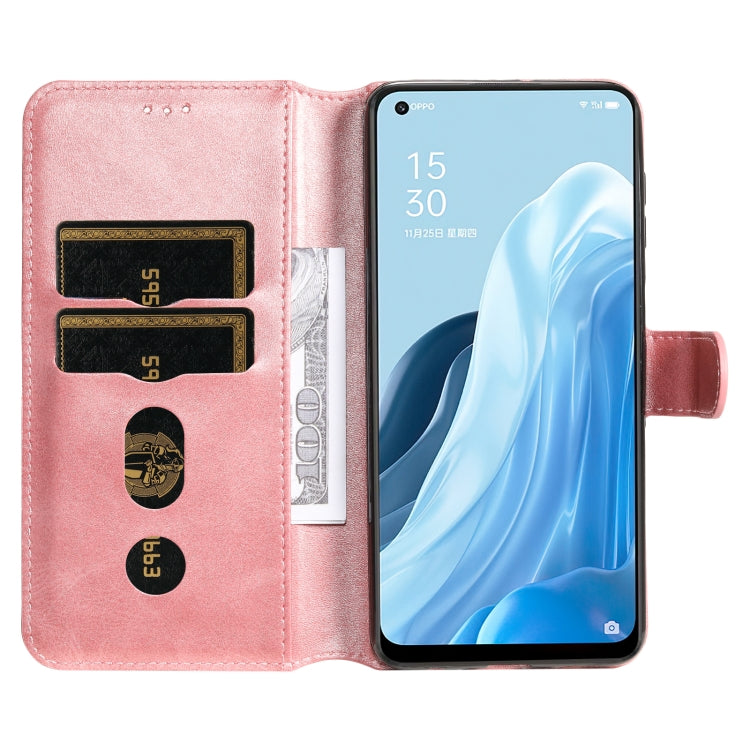 For OPPO Reno7 SE 5G Classic Calf Texture Flip Leather Case
