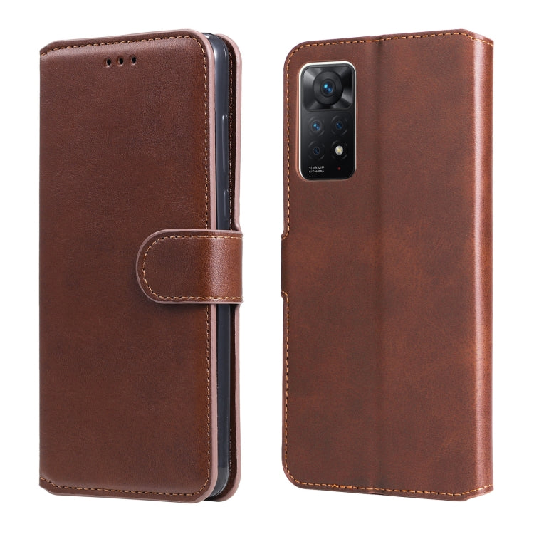 For Xiaomi Redmi Note 11 Pro 4G / 5G Classic Calf Texture Flip Leather Case