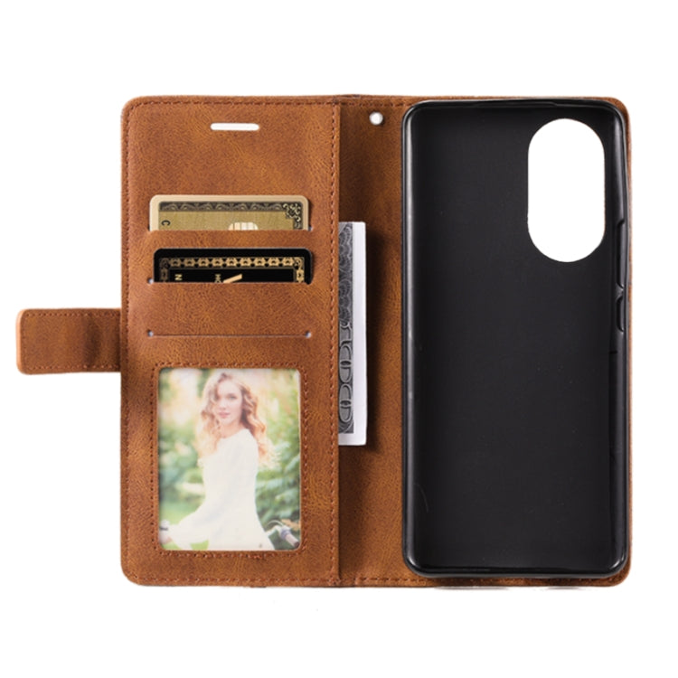 For Honor 50 Skin Feel Splicing Leather Phone Case