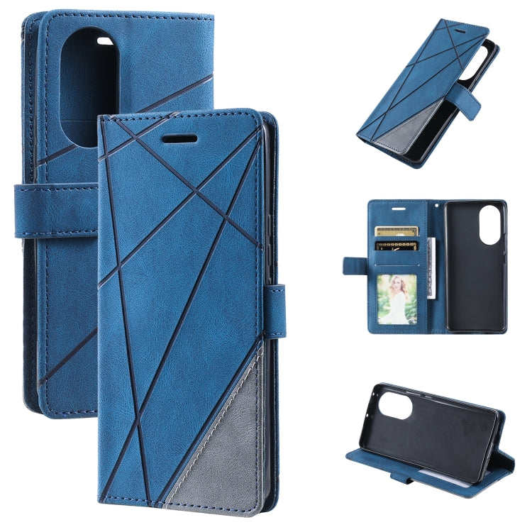 For Honor 50 Skin Feel Splicing Leather Phone Case