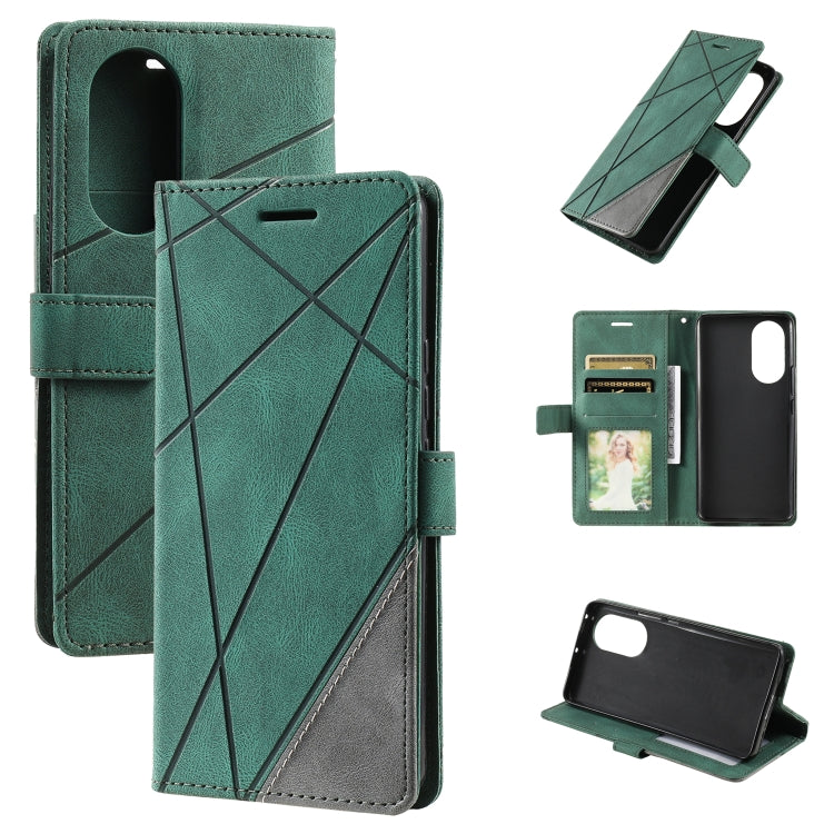 For Honor 50 Skin Feel Splicing Leather Phone Case
