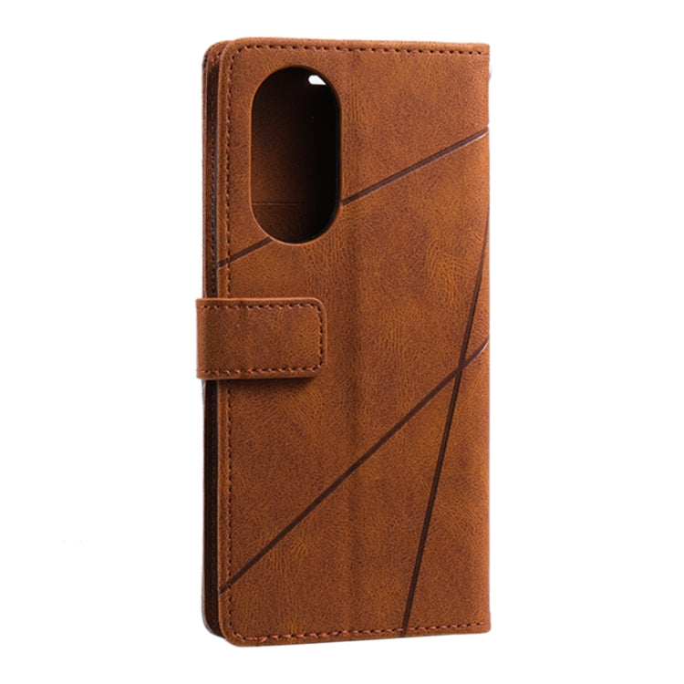 For Honor 50 Pro Skin Feel Splicing Leather Phone Case