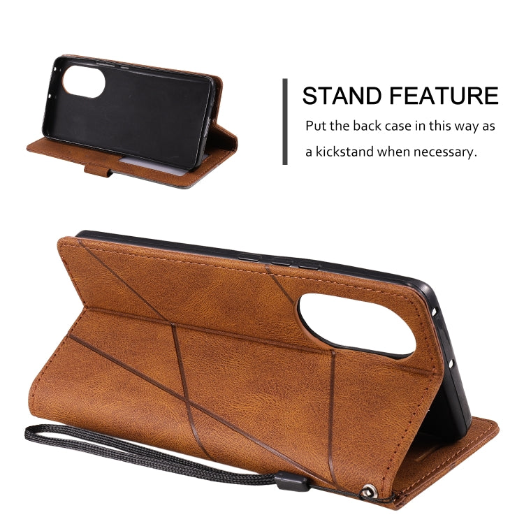 For Honor 50 Pro Skin Feel Splicing Leather Phone Case