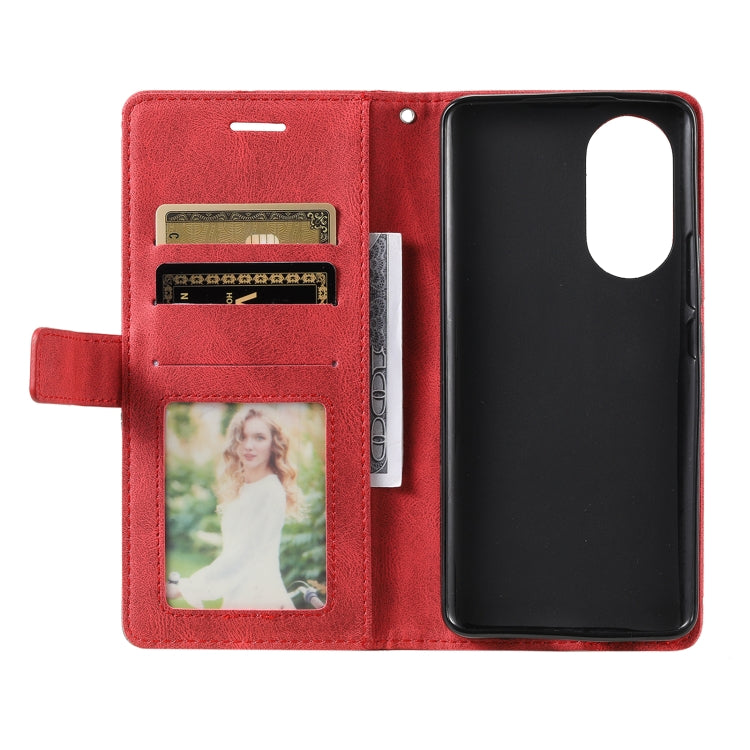 For Honor 50 Pro Skin Feel Splicing Leather Phone Case