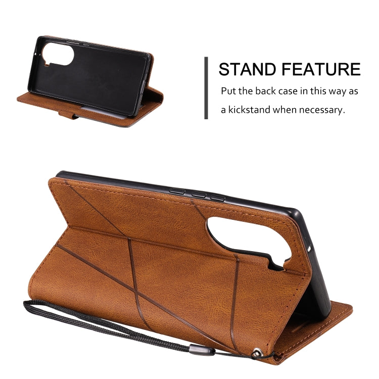 For Honor 60 Pro Skin Feel Splicing Leather Phone Case