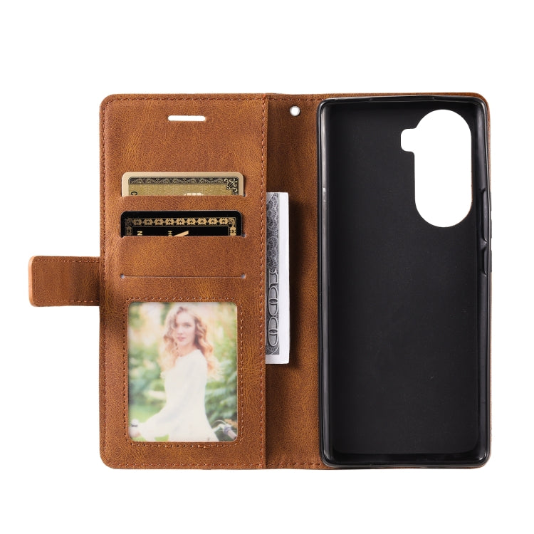 For Honor 60 Pro Skin Feel Splicing Leather Phone Case