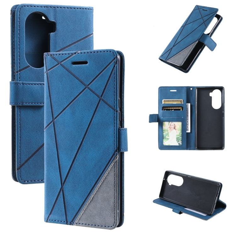 For Honor 60 Pro Skin Feel Splicing Leather Phone Case