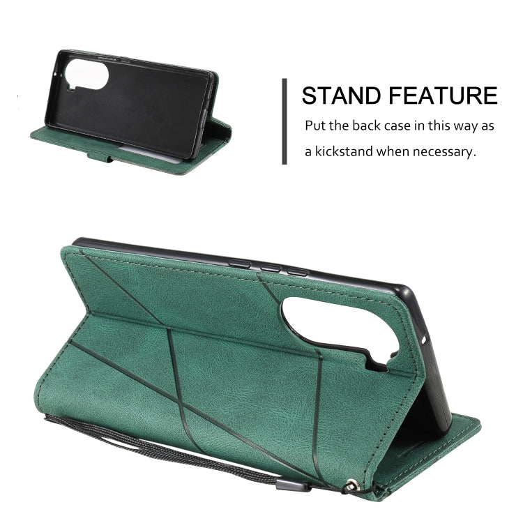 For Honor 60 Pro Skin Feel Splicing Leather Phone Case