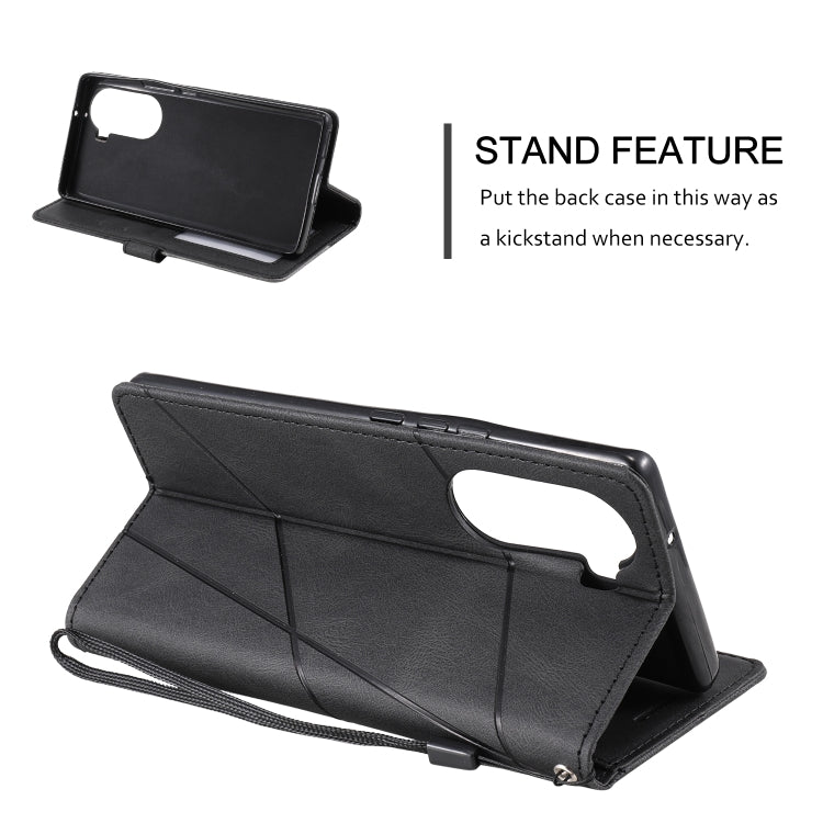 For Honor 60 Pro Skin Feel Splicing Leather Phone Case