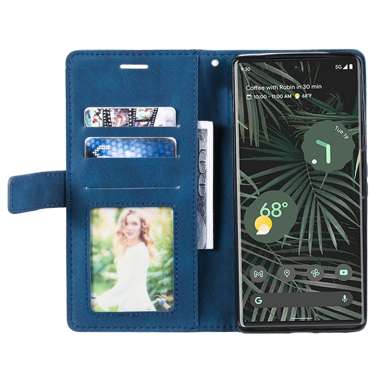 For Google Pixel 6 Pro Skin Feel Splicing Leather Phone Case