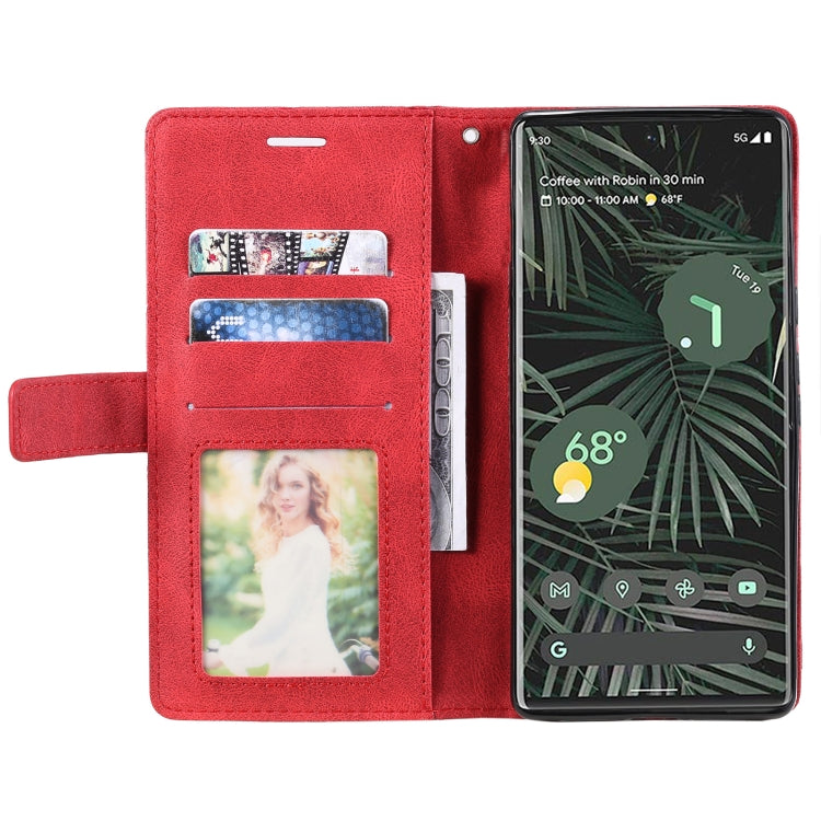 For Google Pixel 6 Pro Skin Feel Splicing Leather Phone Case