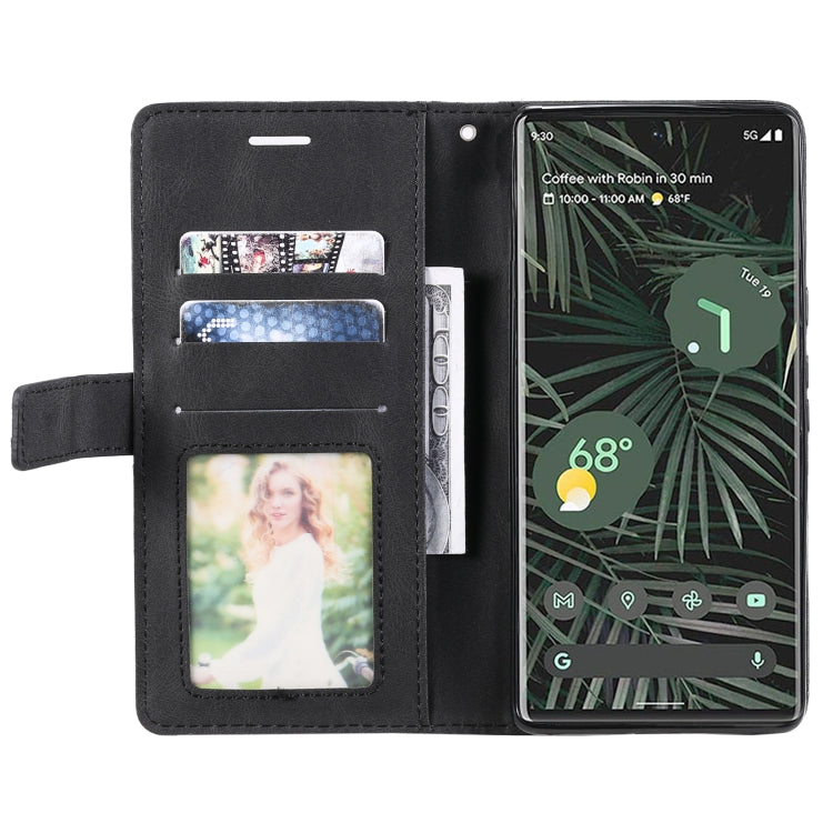 For Google Pixel 6 Pro Skin Feel Splicing Leather Phone Case