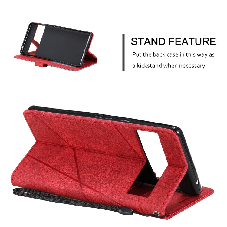 For Google Pixel 6 Skin Feel Splicing Leather Phone Case