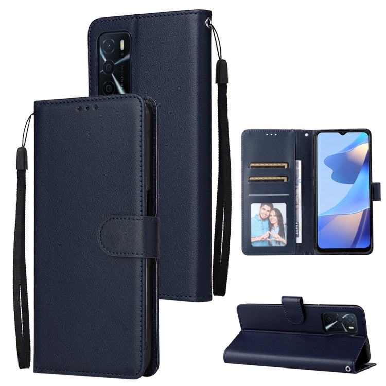 For OPPO A16 3 Card Slots Multifunctional Leather Phone Case
