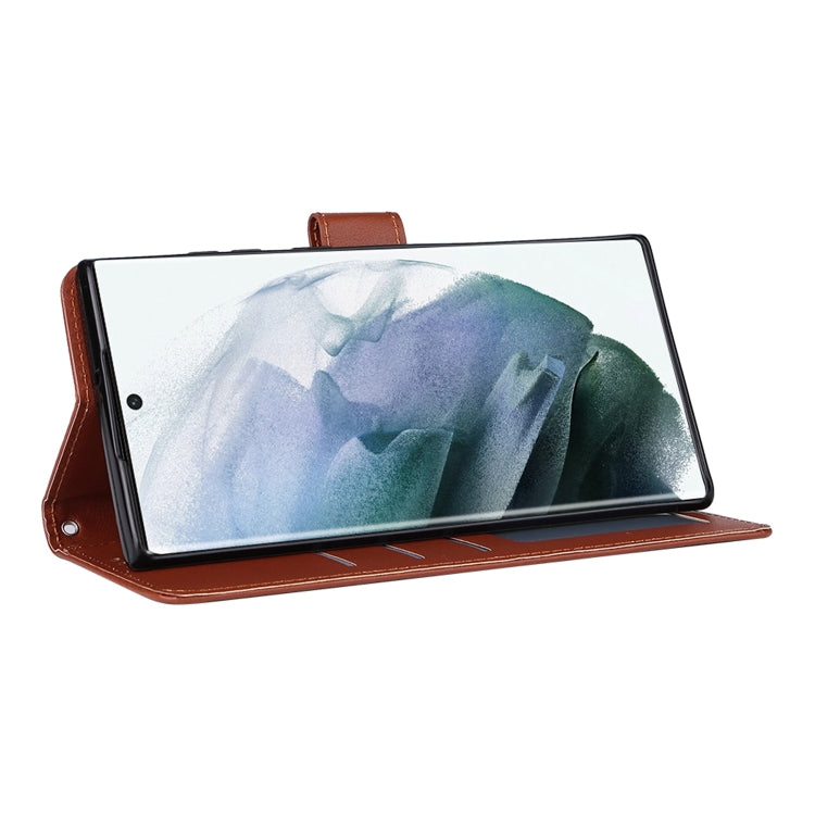 For Samsung Galaxy S22 Ultra 5G 3 Card Slots Multifunctional Leather Phone Case