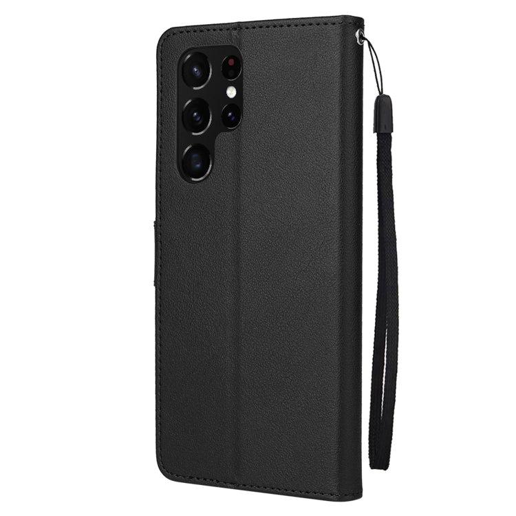For Samsung Galaxy S22 Ultra 5G 3 Card Slots Multifunctional Leather Phone Case