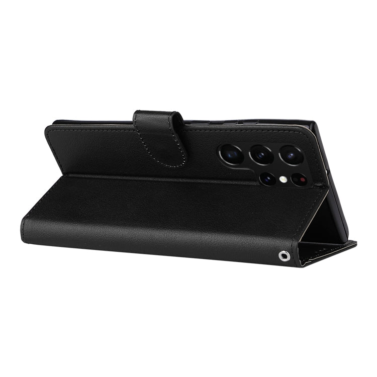 For Samsung Galaxy S22 Ultra 5G 3 Card Slots Multifunctional Leather Phone Case