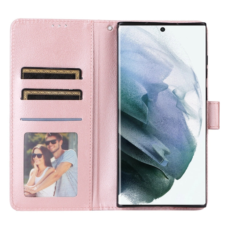 For Samsung Galaxy S22 Ultra 5G 3 Card Slots Multifunctional Leather Phone Case