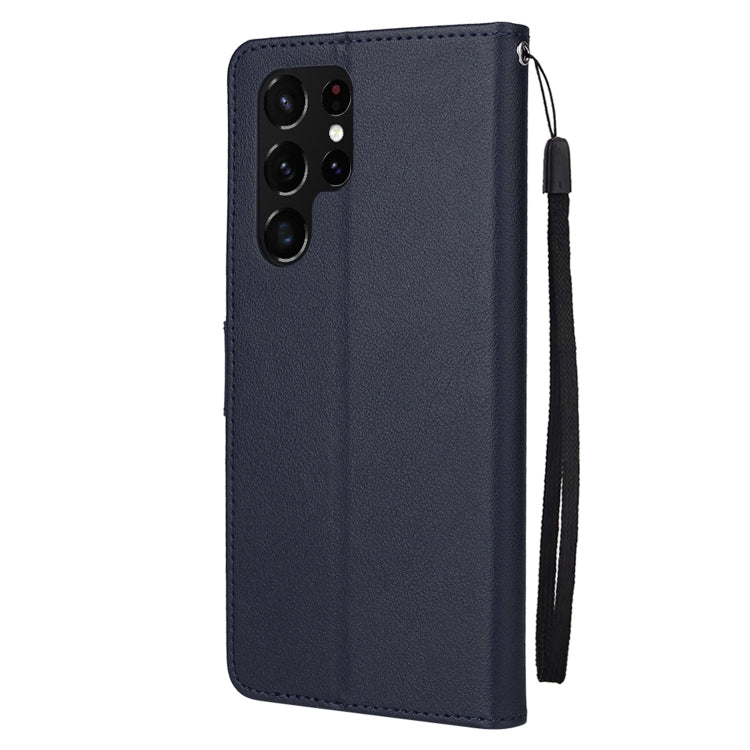 For Samsung Galaxy S22 Ultra 5G 3 Card Slots Multifunctional Leather Phone Case