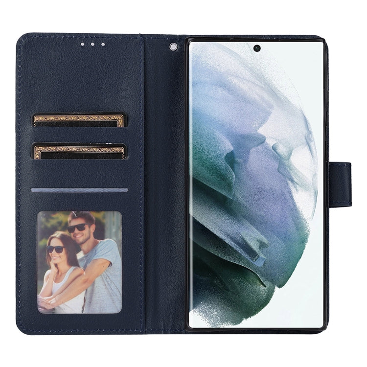 For Samsung Galaxy S22 Ultra 5G 3 Card Slots Multifunctional Leather Phone Case