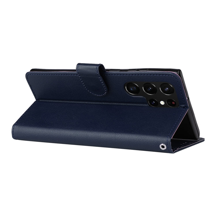 For Samsung Galaxy S22 Ultra 5G 3 Card Slots Multifunctional Leather Phone Case