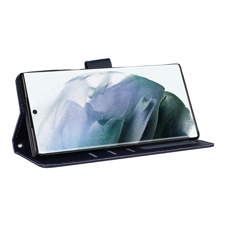 For Samsung Galaxy S22 Ultra 5G 3 Card Slots Multifunctional Leather Phone Case