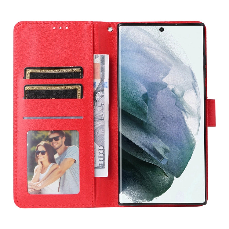 For Samsung Galaxy S22 Ultra 5G 3 Card Slots Multifunctional Leather Phone Case