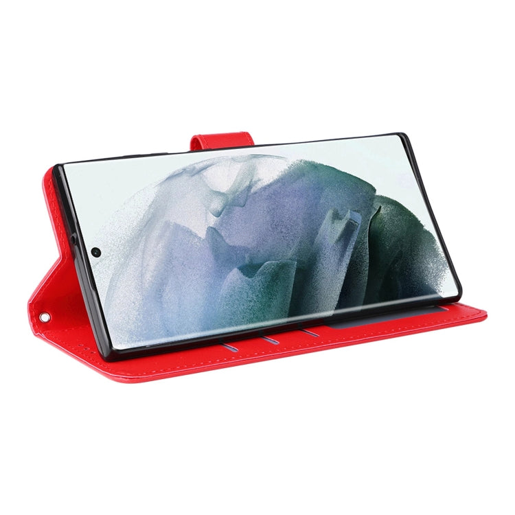 For Samsung Galaxy S22 Ultra 5G 3 Card Slots Multifunctional Leather Phone Case