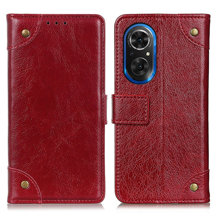 For Honor 50 SE / Huawei Nova 9 SE Copper Buckle Nappa Texture Horizontal Flip Leather Phone Case