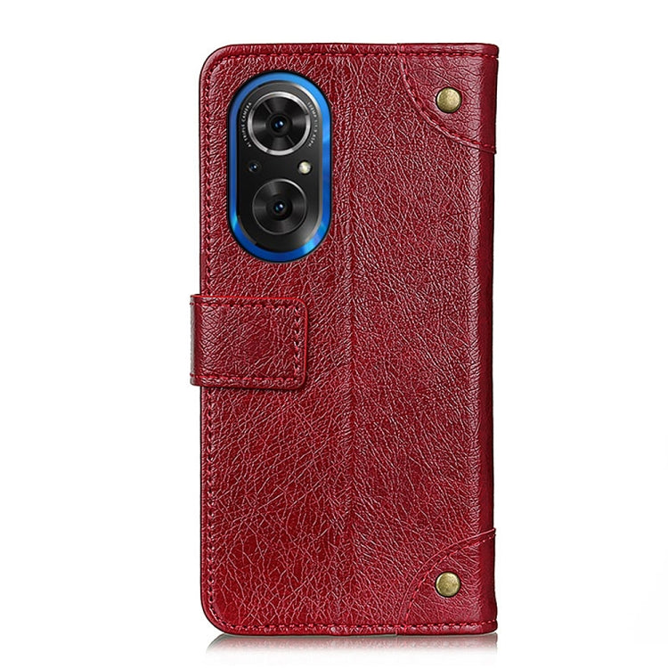For Honor 50 SE / Huawei Nova 9 SE Copper Buckle Nappa Texture Horizontal Flip Leather Phone Case