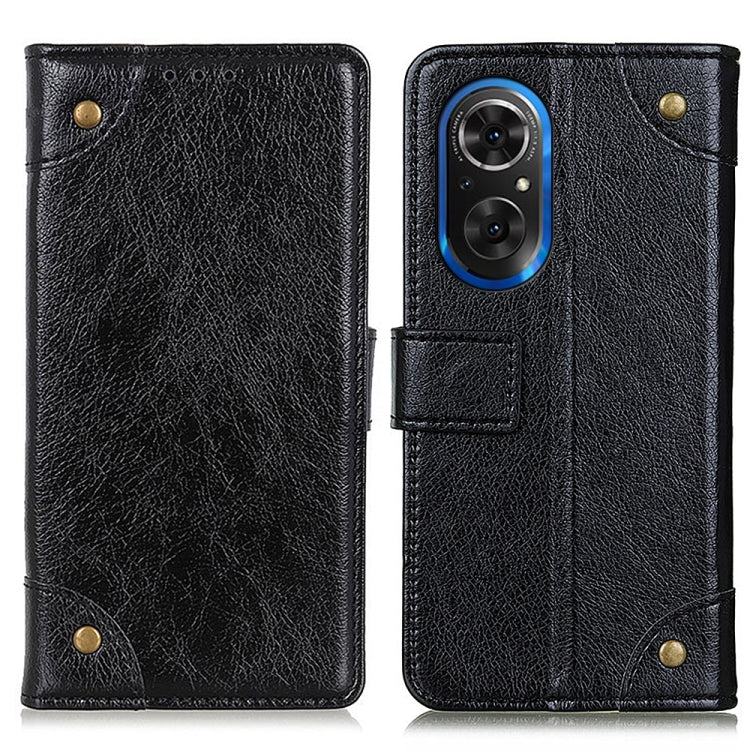 For Honor 50 SE / Huawei Nova 9 SE Copper Buckle Nappa Texture Horizontal Flip Leather Phone Case