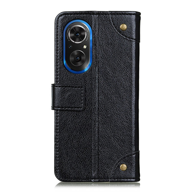 For Honor 50 SE / Huawei Nova 9 SE Copper Buckle Nappa Texture Horizontal Flip Leather Phone Case
