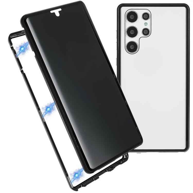 For Samsung Galaxy S22 Ultra 5G Anti-peeping Magnetic Double-sided Tempered Glass Phone Case