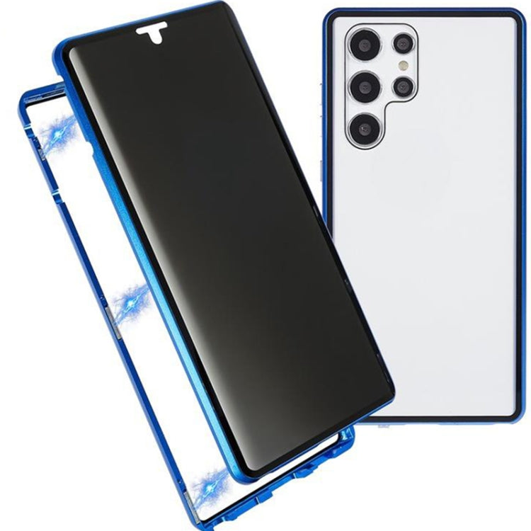 For Samsung Galaxy S22 Ultra 5G Anti-peeping Magnetic Double-sided Tempered Glass Phone Case
